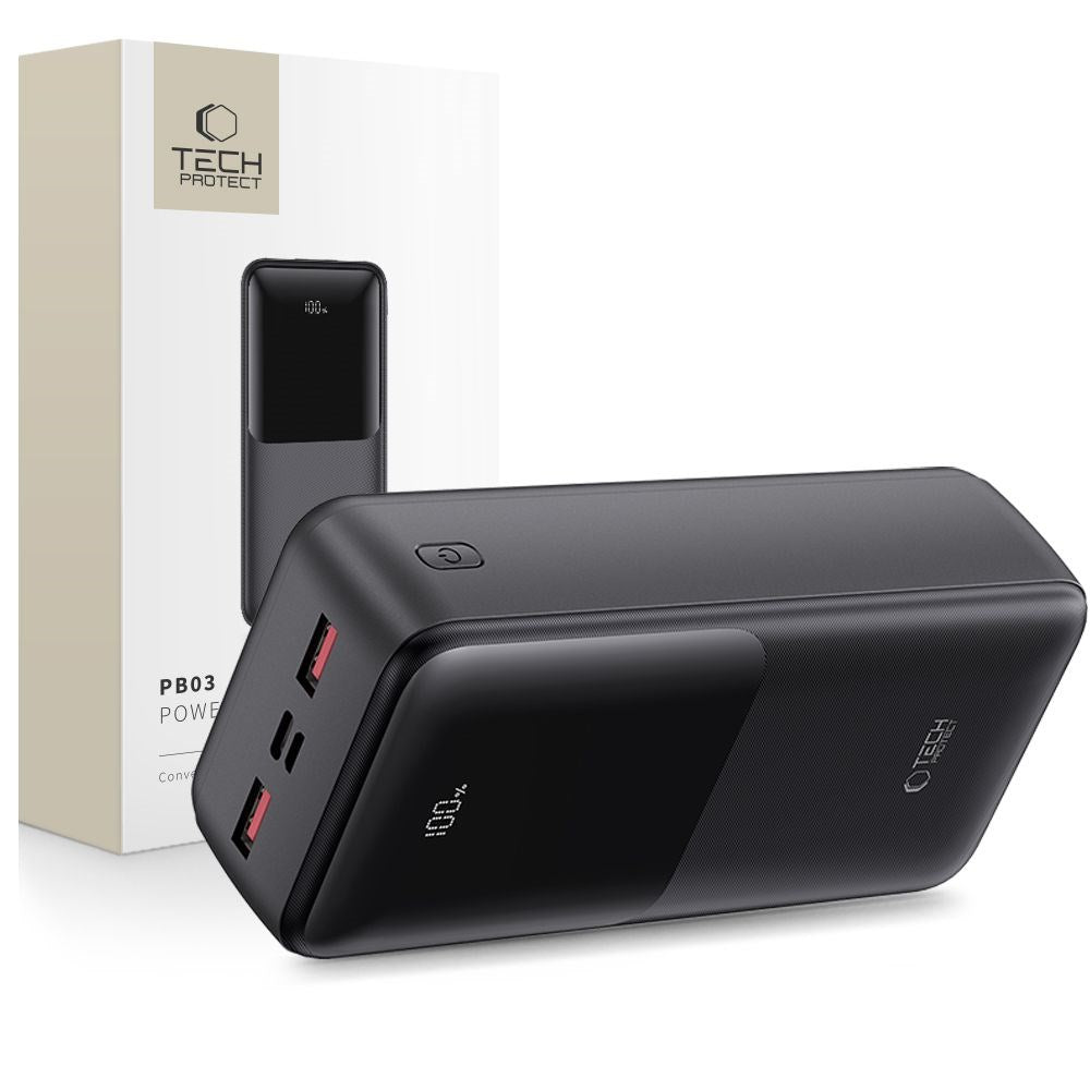 Tech-Protect Powerbank 10000mAh – Hurtiglading med 22,5W