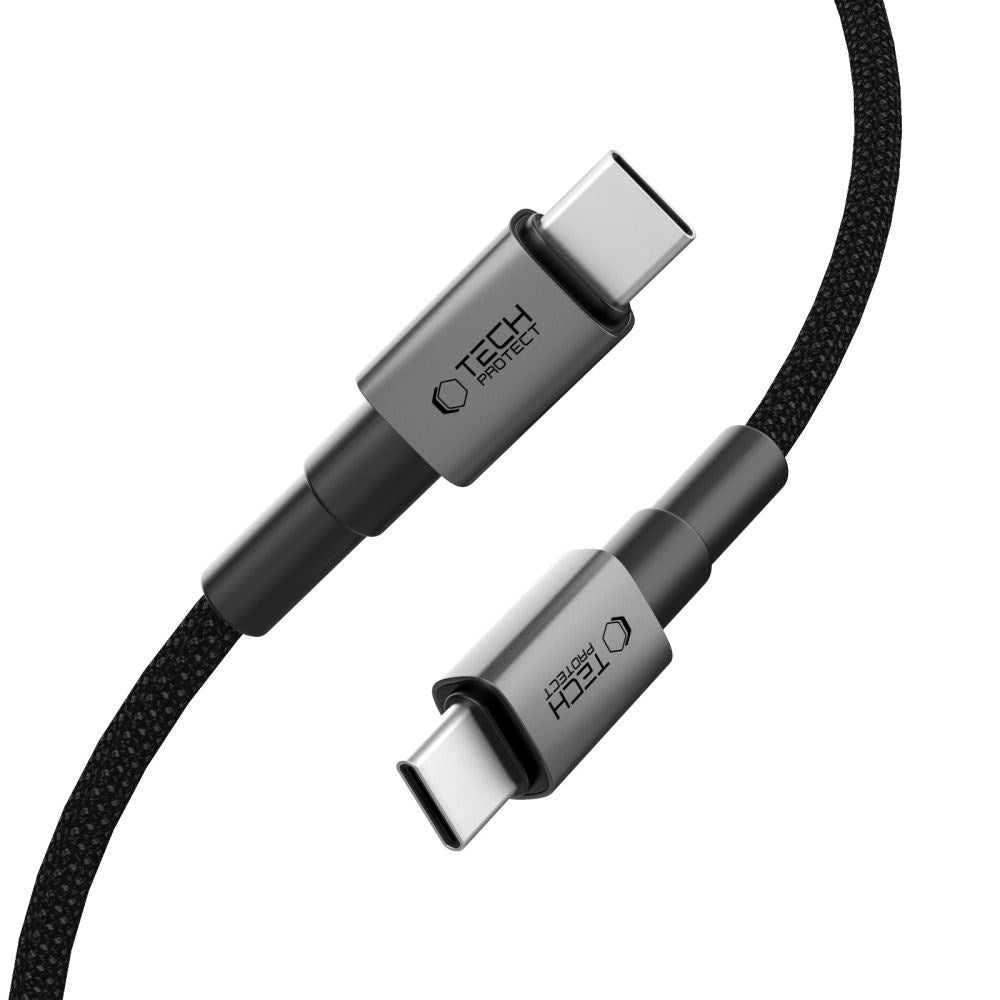 Tech-Protect Ultraboost 60W USB-C til USB-C-kabel - PD - 3m - Svart / Mørkegrå