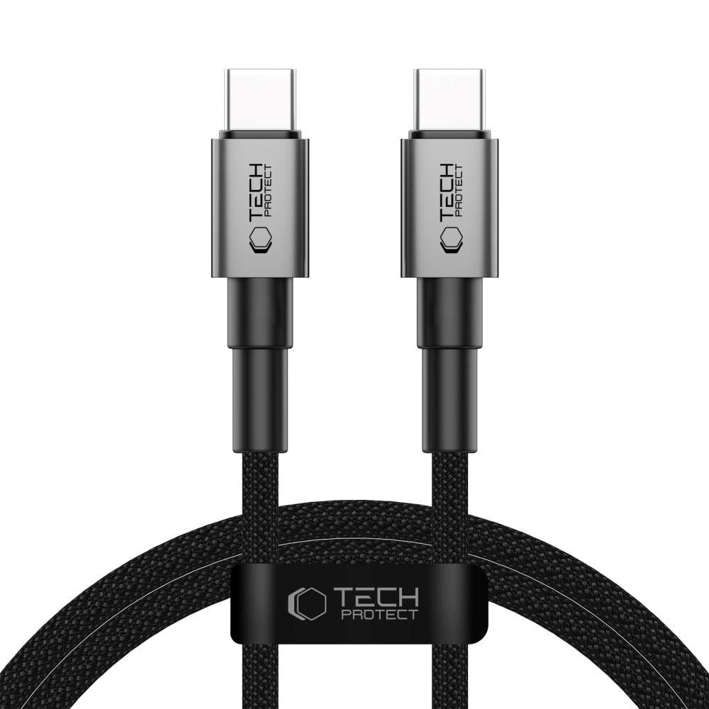 Tech-Protect Ultraboost 100W USB-C til USB-C-kabel - PD - 1m - Svart / Mørkegrå
