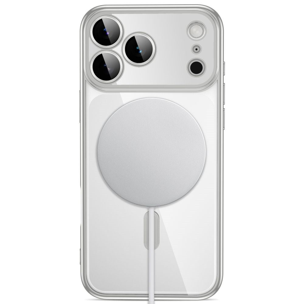 Tech-Protect iPhone 18 Pro Max / 17 Pro Max MagFlex Cover - MagSafe Kompatibel - Sølv / Gennemsigtig