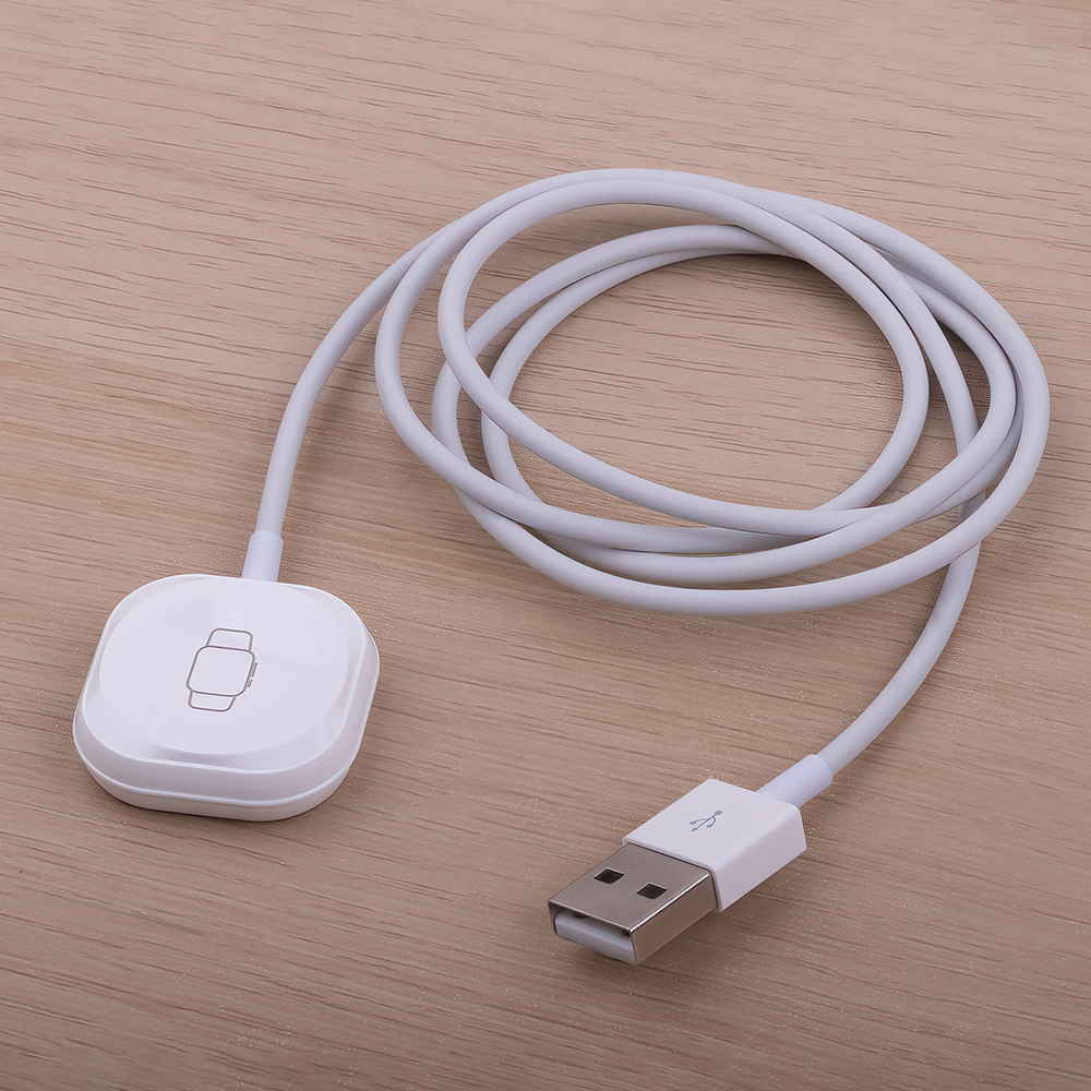 Forever MASM-100 - 3W Trådløs Oplader til Smartwatch - USB-A - MagSafe Kompatibel - Hvid