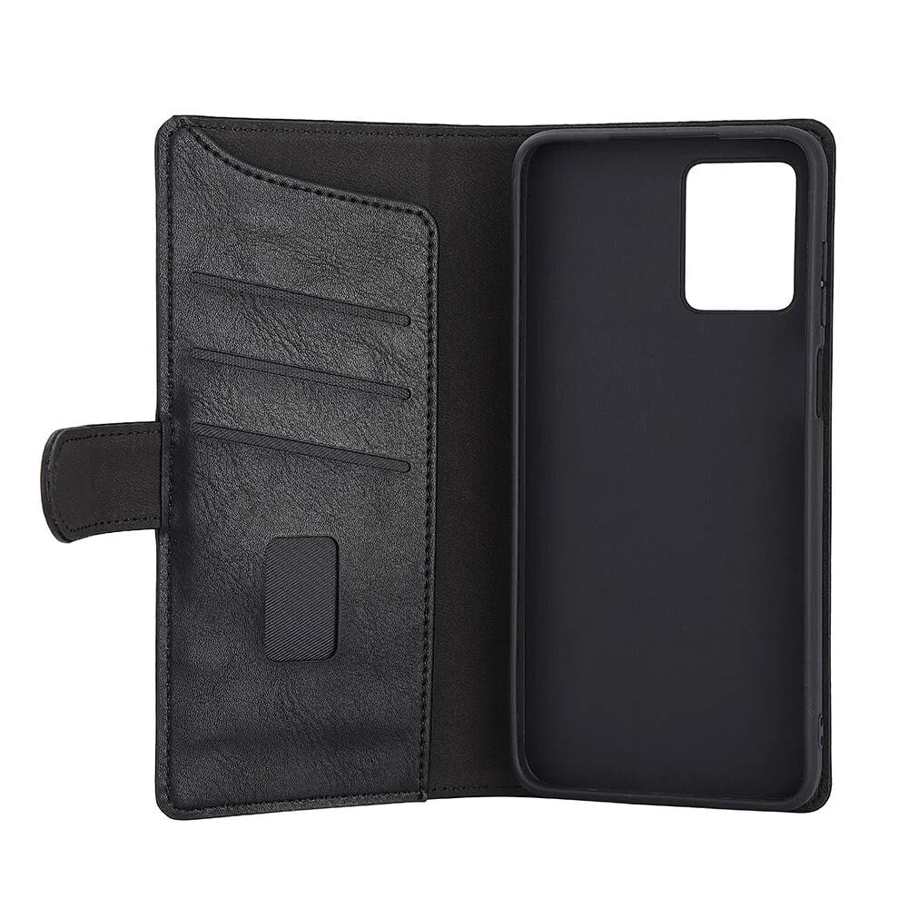 Motorola Moto G53 GEAR Kunstlæder Flip Case m. Kortholder & Ståfunktion - Sort