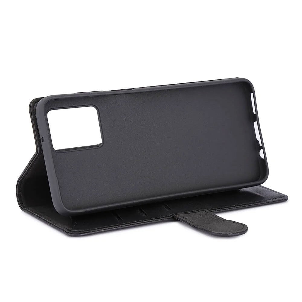 Motorola Moto G53 GEAR Kunstlæder Flip Case m. Kortholder & Ståfunktion - Sort