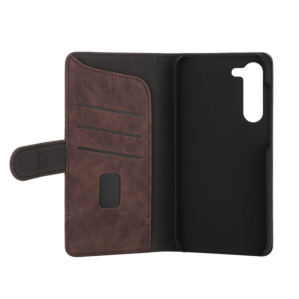 Samsung Galaxy S23+ (Plus) Gear Wallet - Lær Flip Cover m. Lommebok - Brun
