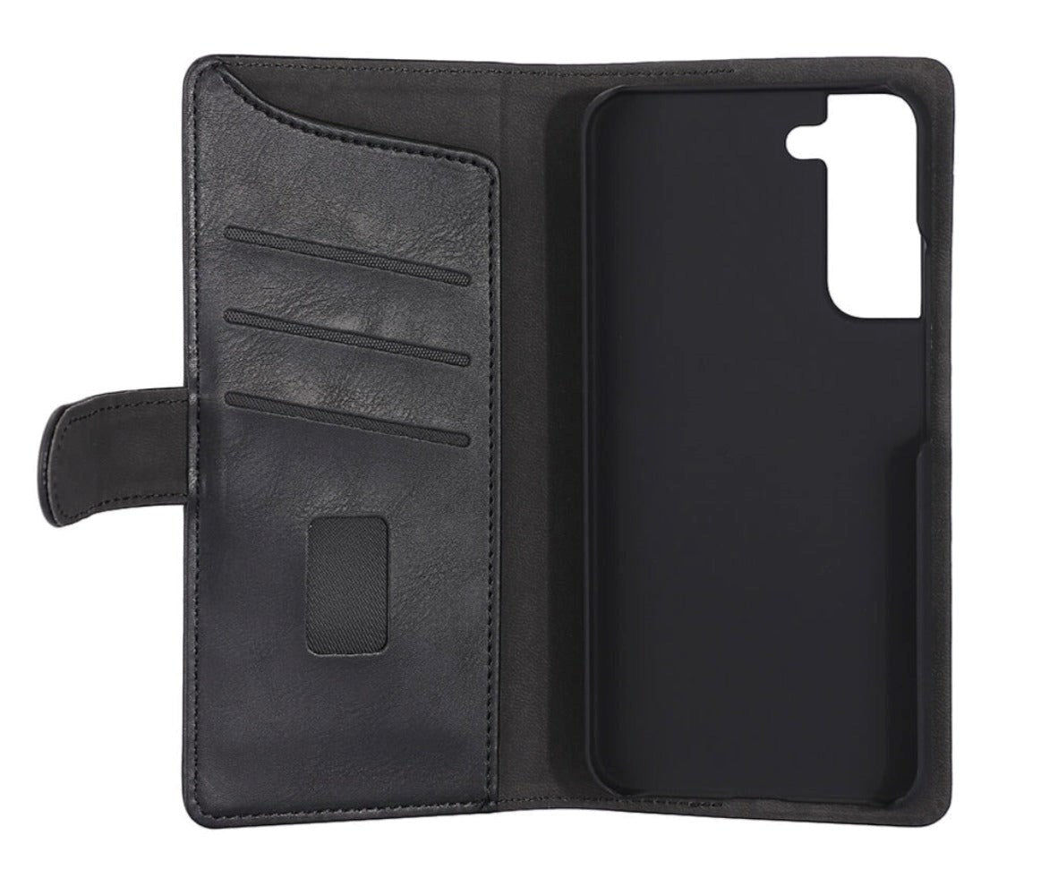 Samsung Galaxy S22+ (Plus) Gear Wallet - Lær Flip Cover m. Lommebok - Svart
