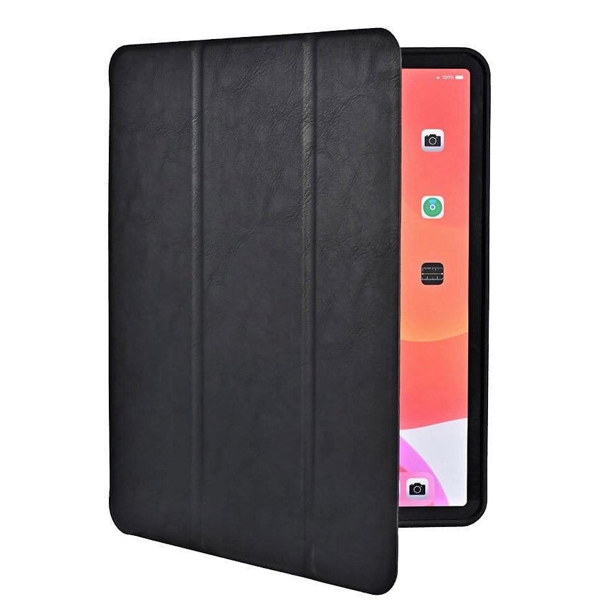 iPad Air 10.9-11" (2025-2020) / Pro 11" (2022-2018) GEAR Leather Flip Cover - Svart