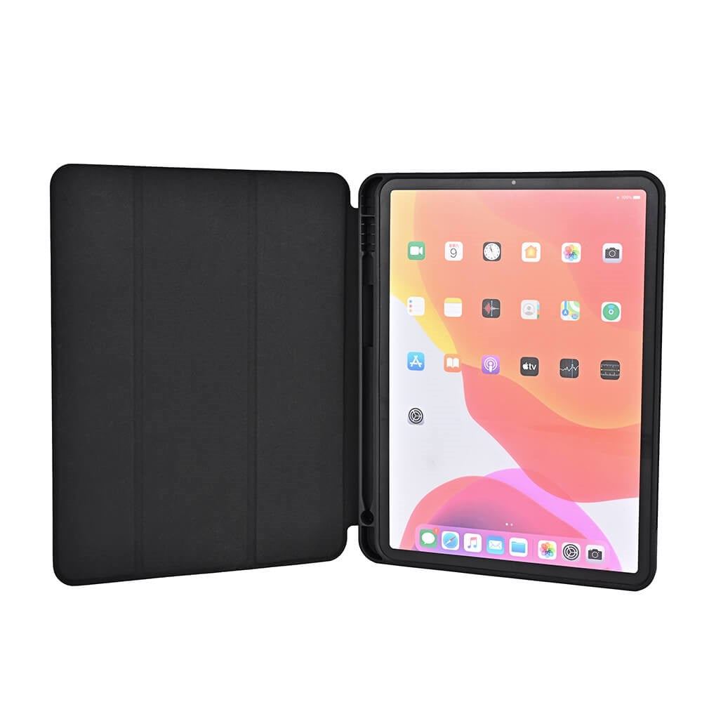 iPad Air 10.9-11" (2025-2020) / Pro 11" (2022-2018) GEAR Leather Flip Cover - Svart