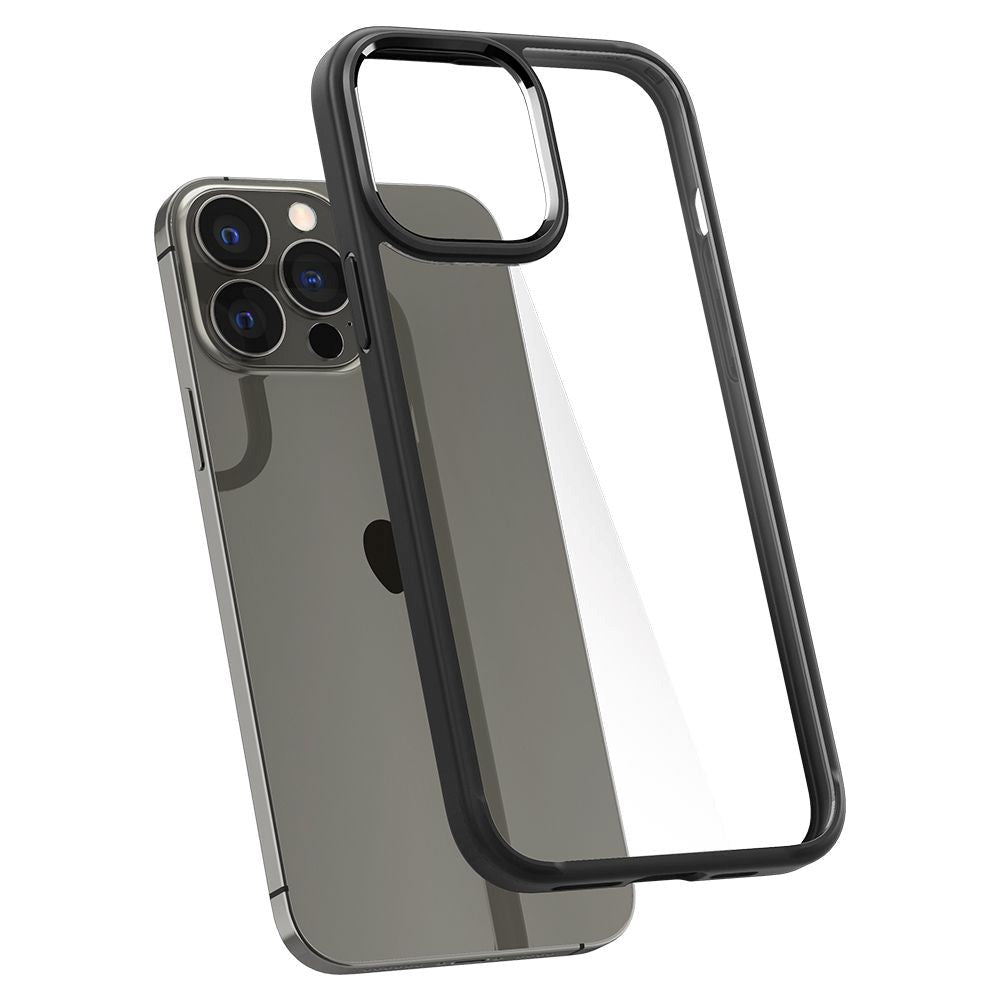 iPhone 13 Pro Max Spigen Ultra Hybrid Bagside Cover - Gennemsigtig / Sort