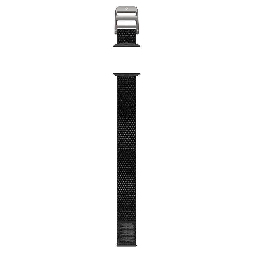 Apple Watch (42/44/SE/45/46/49mm) Spigen Durapro Flex Stof Rem m. Zink Spænde - Sort