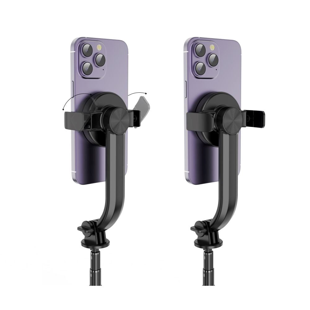 Tech-Protect L04S Selfie-pinne m. Stativ og Bluetooth - MagSafe-kompatibel - Svart