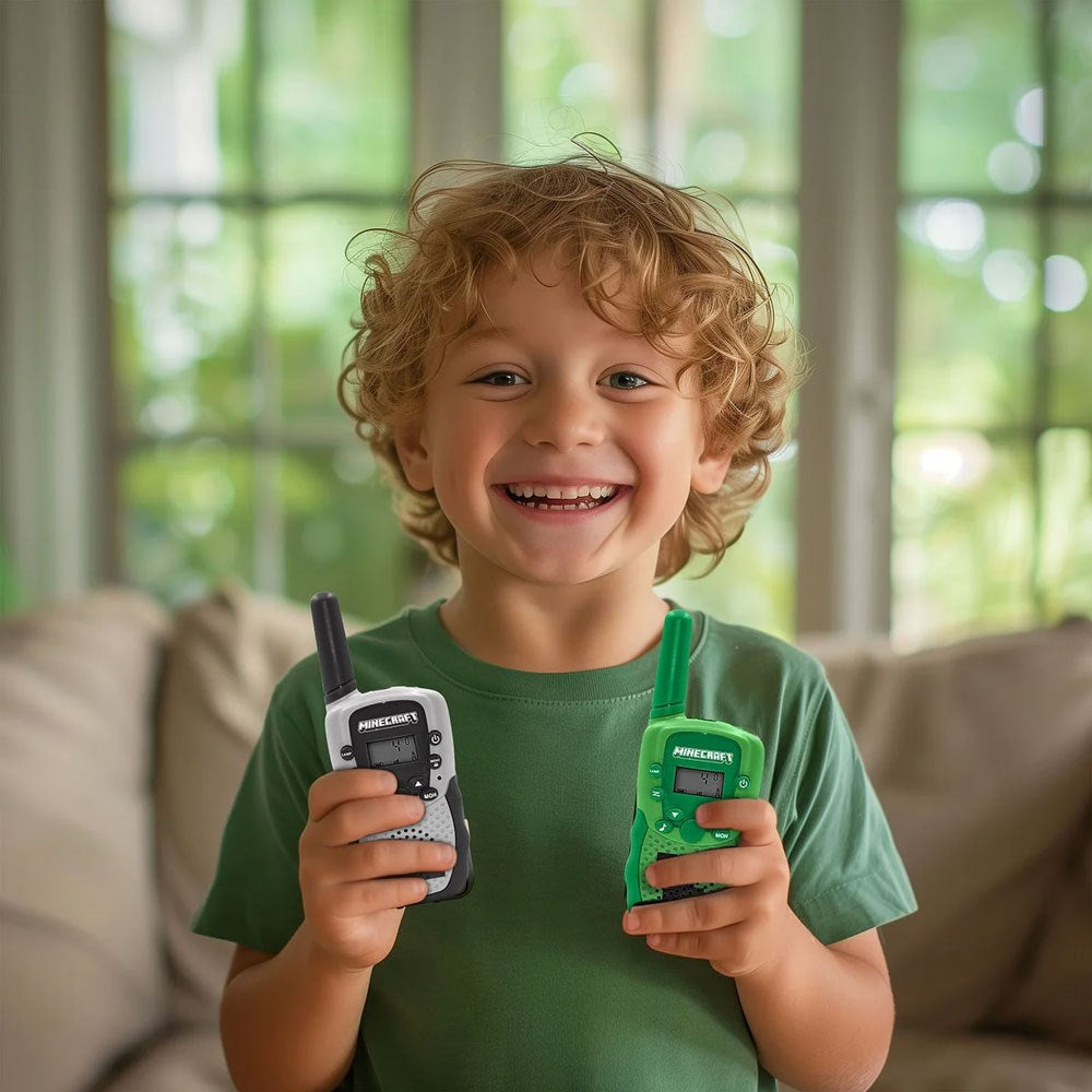 OTL MINECRAFT Walkie Talkie Sæt - Digitalt - 2 stk - Grå / Grøn