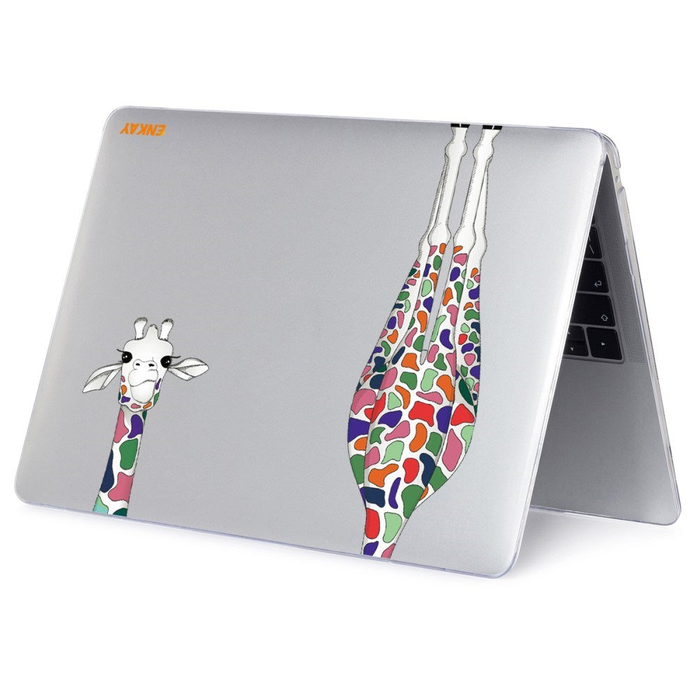 MacBook Pro 13 (2020-2022) ENKAY laptopdeksel i hardplast m. Motiv - Giraffe