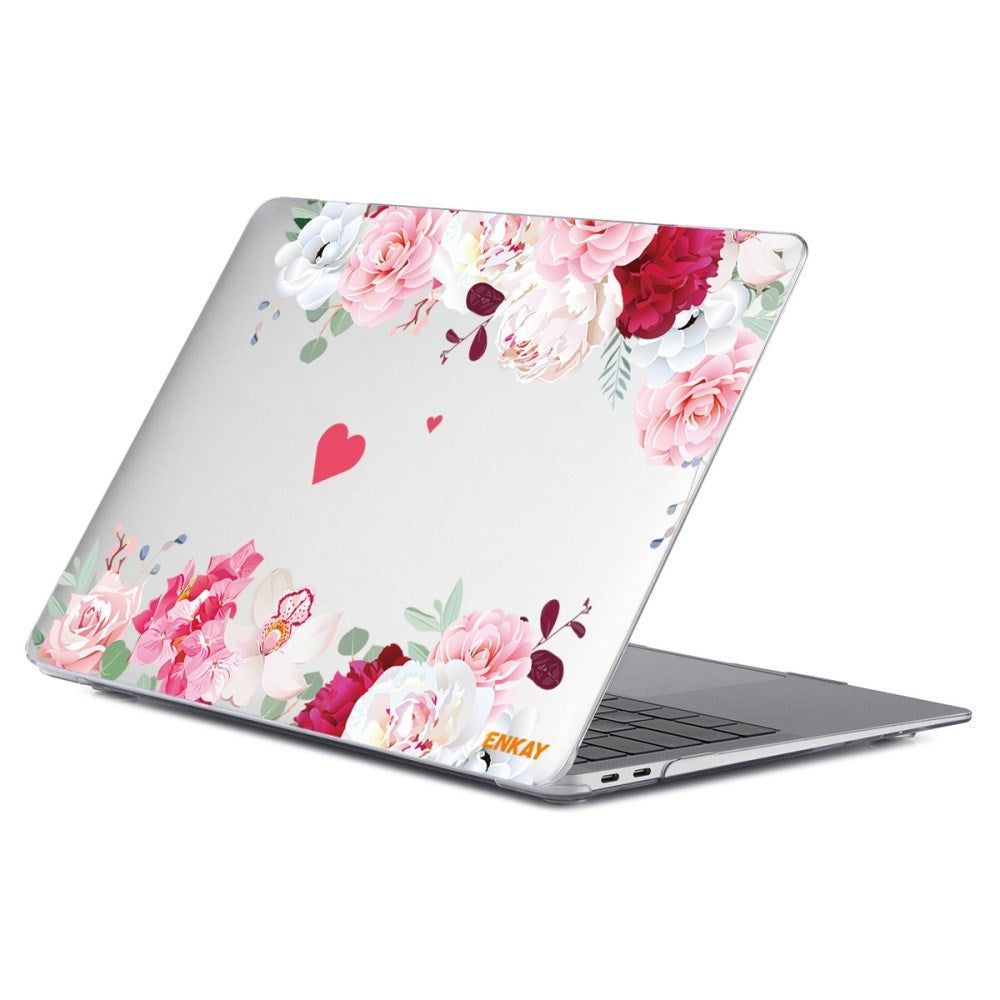 Macbook Air 13 M1 (2020) / Air 13 (2018-2020) ENKAY Hard Plastic Laptop Deksel m. Motiv - Roser