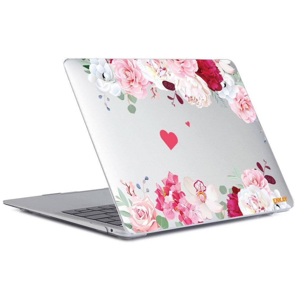 Macbook Air 13 M1 (2020) / Air 13 (2018-2020) ENKAY Hard Plastic Laptop Deksel m. Motiv - Roser