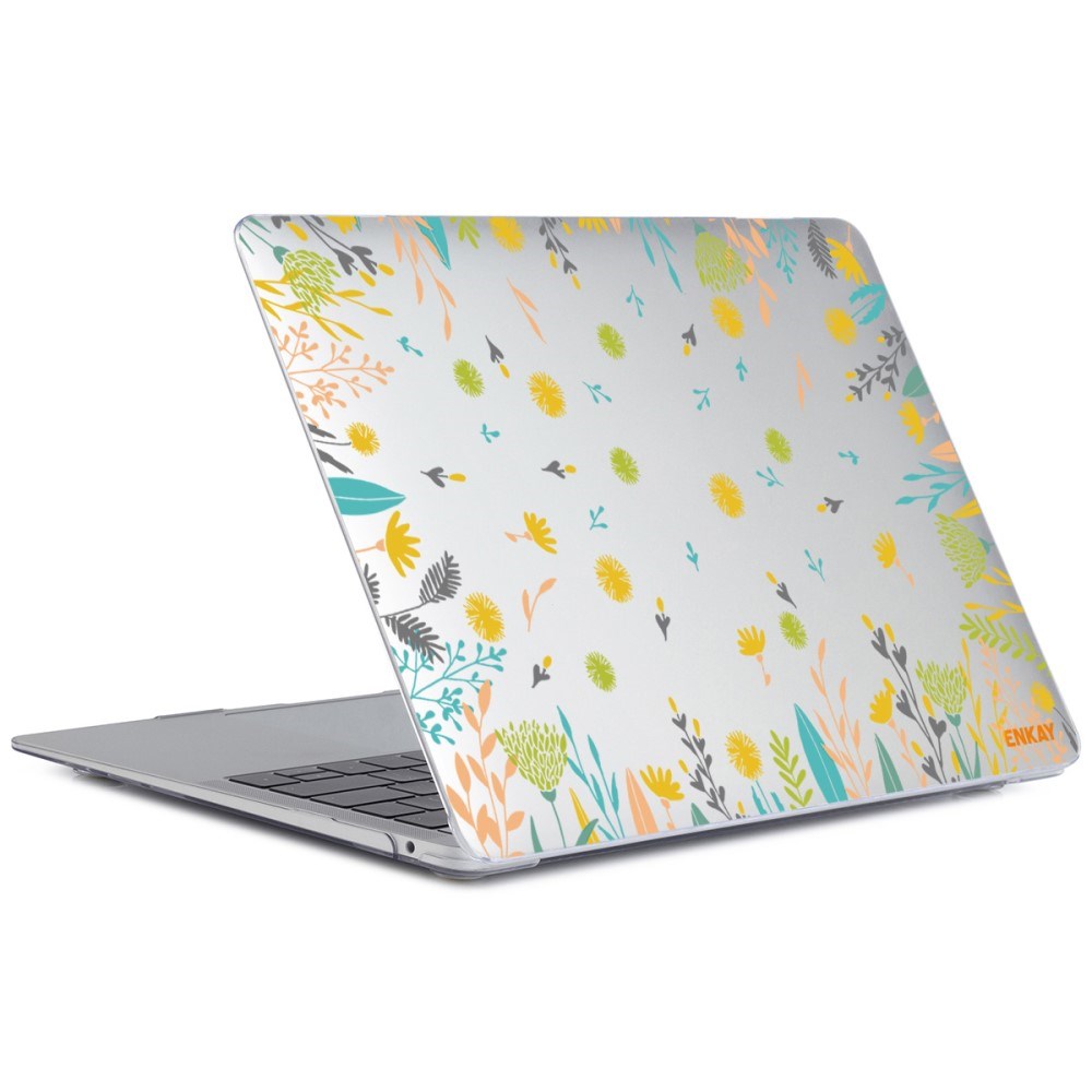 Macbook Air 13 M1 (2020) / Air 13 (2018-2020) ENKAY Hard Plastic Laptop Deksel m. Motiv - Blomster