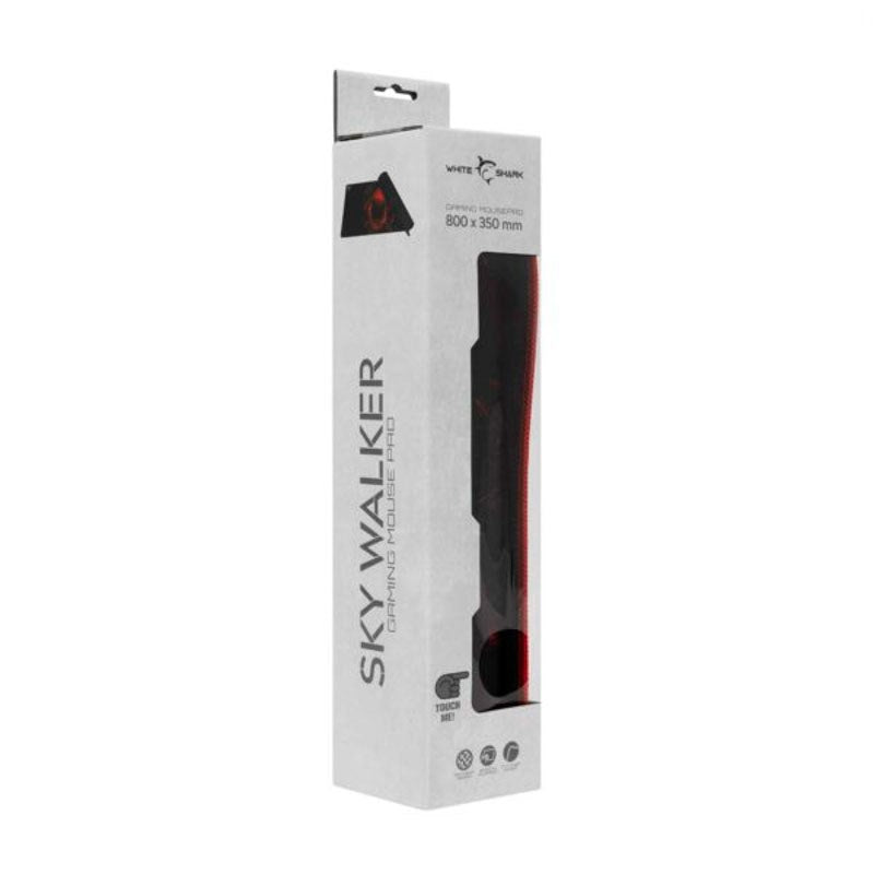 White Shark SKYWALKER XL 800 x 350 Gaming Musemåtte - Sort / Rød