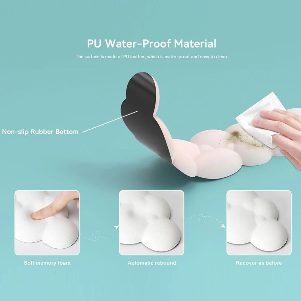 Tastatur Håndleddsstøtte m. Sky Design - Hvit