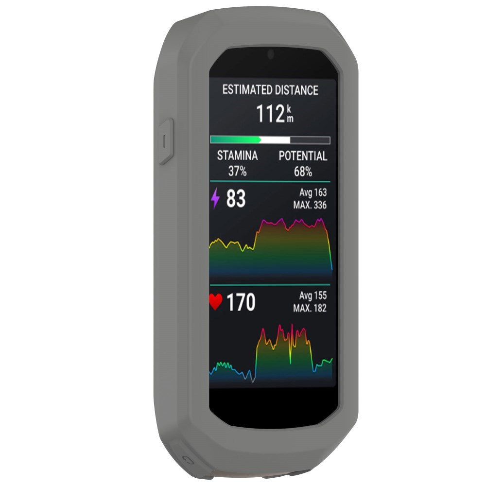 EIDERWOOD Garmin Edge 1050 Silikone Cykel Computer Cover - Mørkegrå