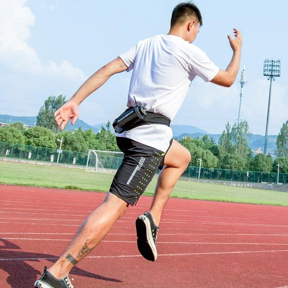Løbebælte m. Mesh Lomme og Plads til Vandflaske - Sort