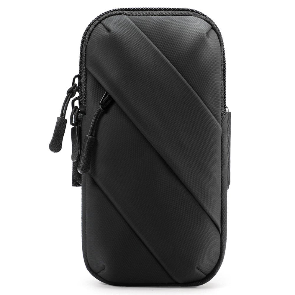 Løpearmbånd til Smartphone med. 2 Lommer (Maks. Mobil 170 x 80 mm) - Sort