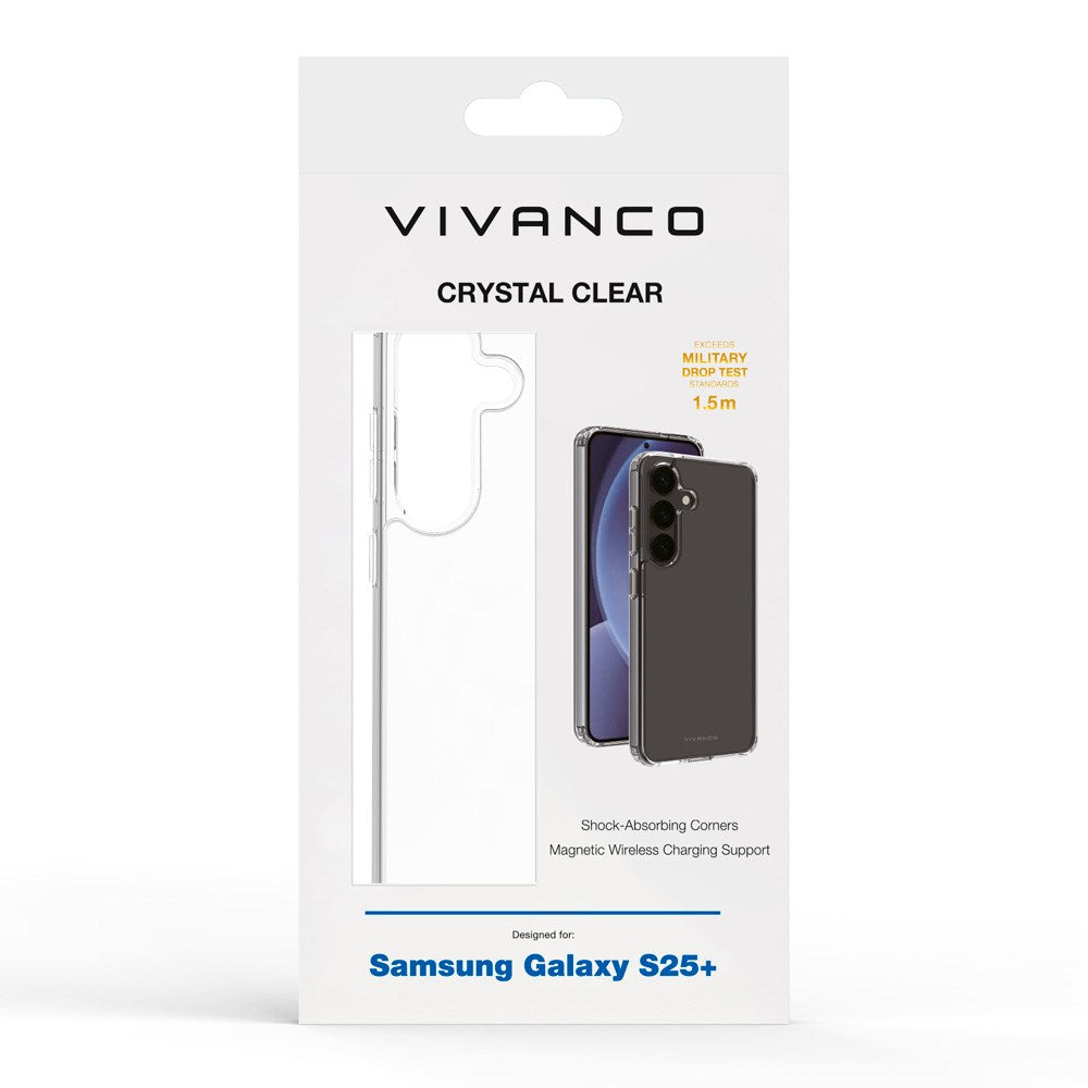 Vivanco Crystal Clear Bagsidecover til Samsung Galaxy S25+ (Plus) - Gennemsigtigt