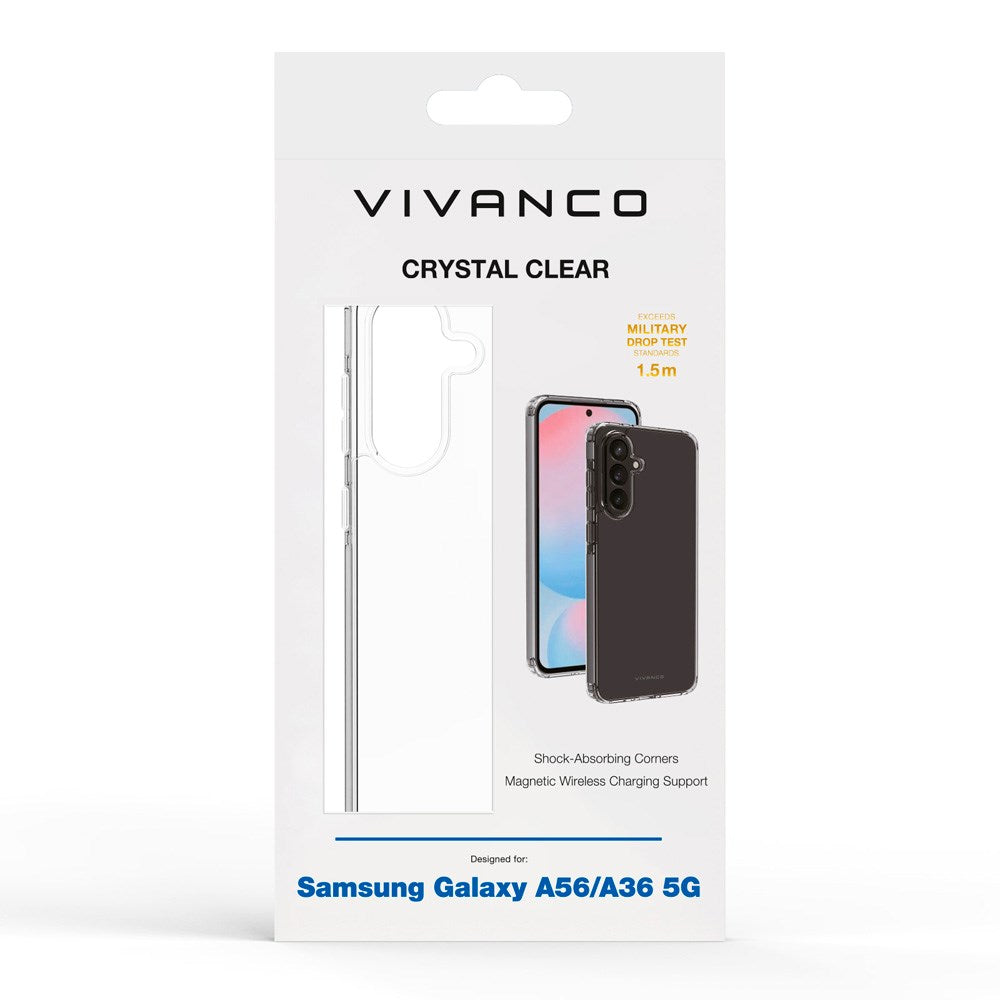 Vivanco Krystallklart Deksel - Samsung Galaxy A56 (5G) / A36 (5G) - Gjennomsiktig