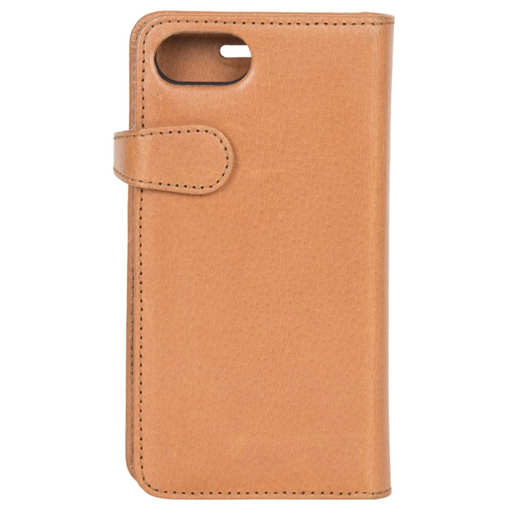 Buffalo - iPhone 6 / 6s - 2-i-1 Ægte Læder Flip Cover - Beige