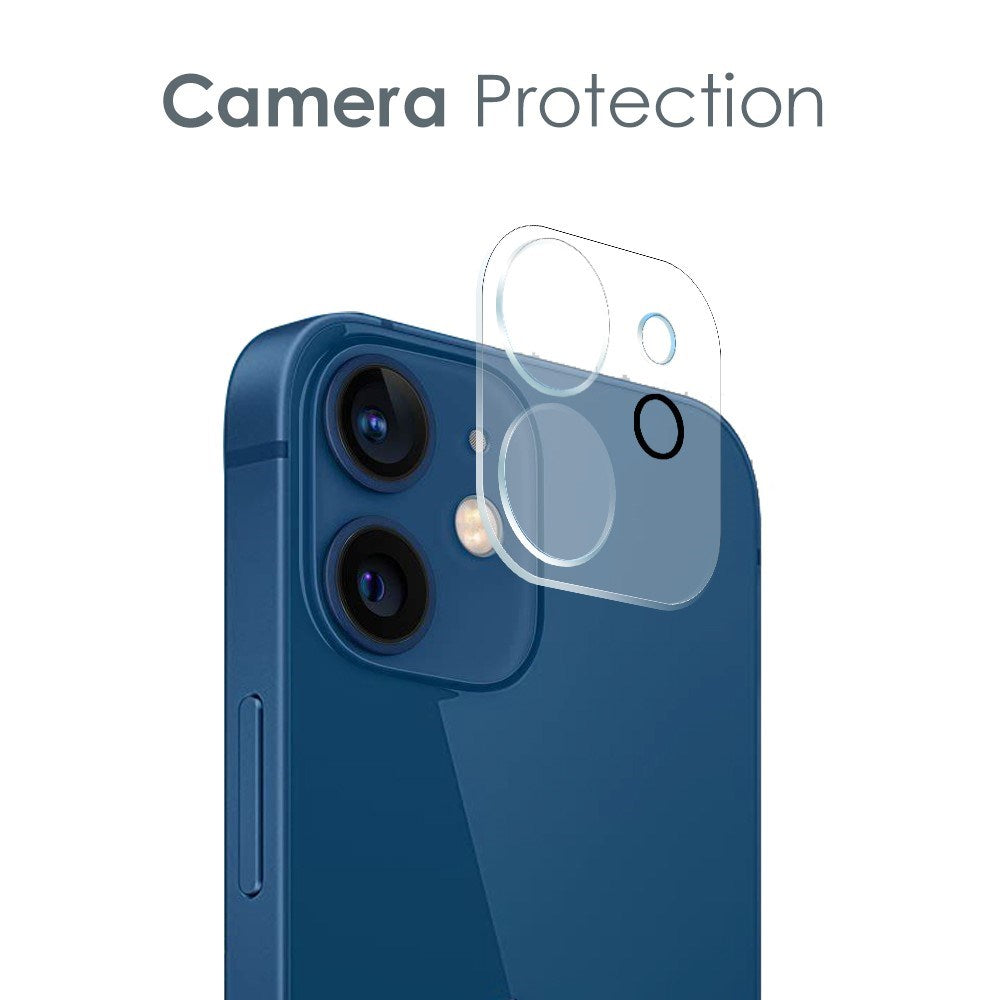 iPhone 12 NORTHJO 360° Protection Set inkl. Cover & Skærmbeskyttelse & Kameralinsebeskyttelse - Gennemsigtig