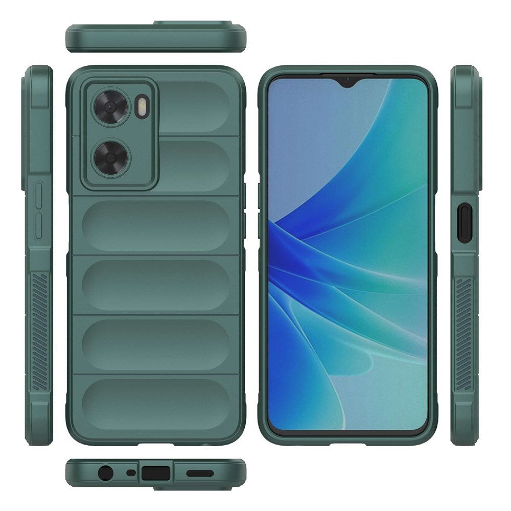 OPPO A57 / A57s EIDERWOOD Fleksibelt Plastik Bagside Cover - Grøn