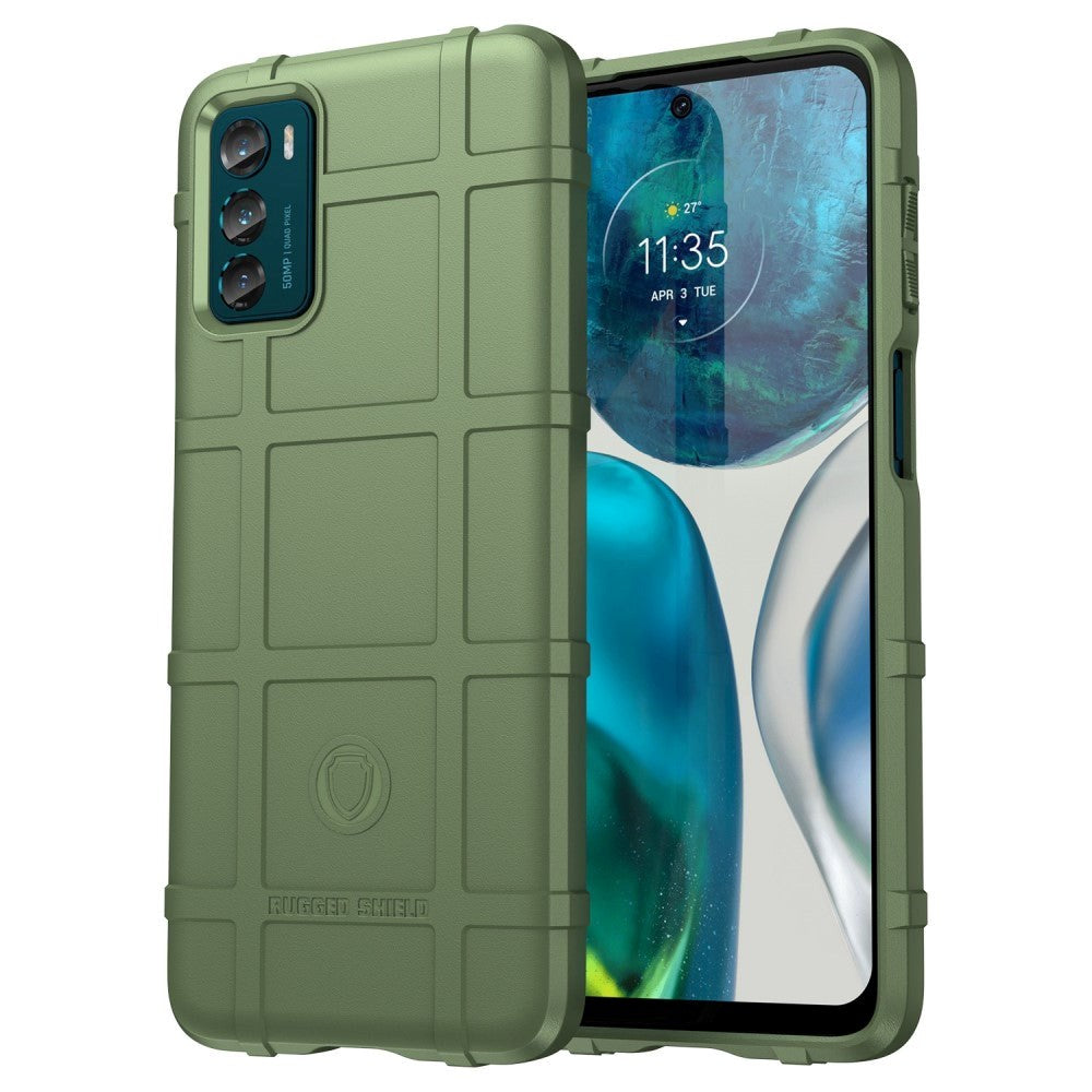 Motorola Moto G42 Rugged Shield Series Craftsman Bakdeksel - Grønn