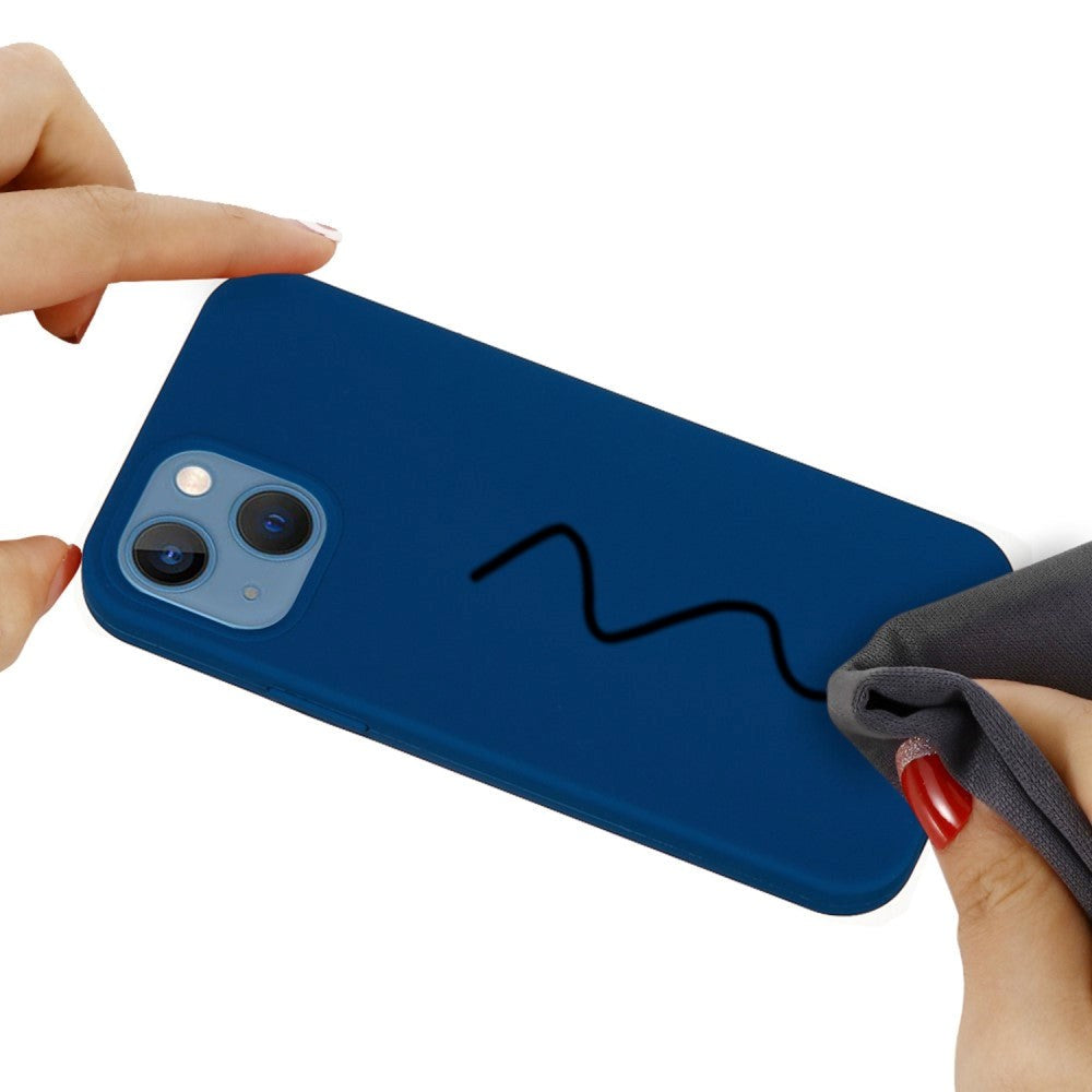 iPhone 14 Silikon Bakdeksel - Mørkeblå