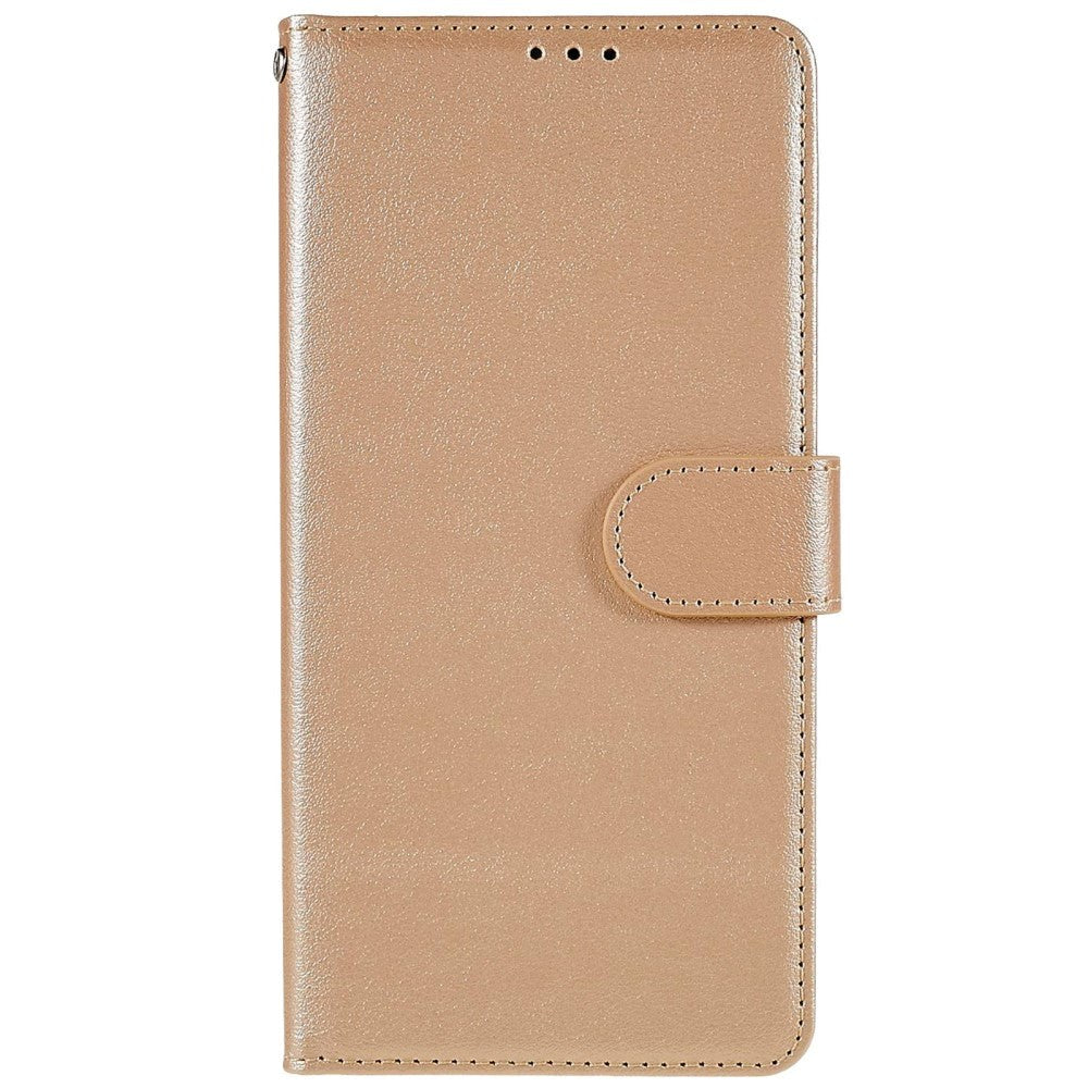 Oppo A76 / Realme 9i Leather Flip Cover m. Lommebok- og stativfunksjon - Gull