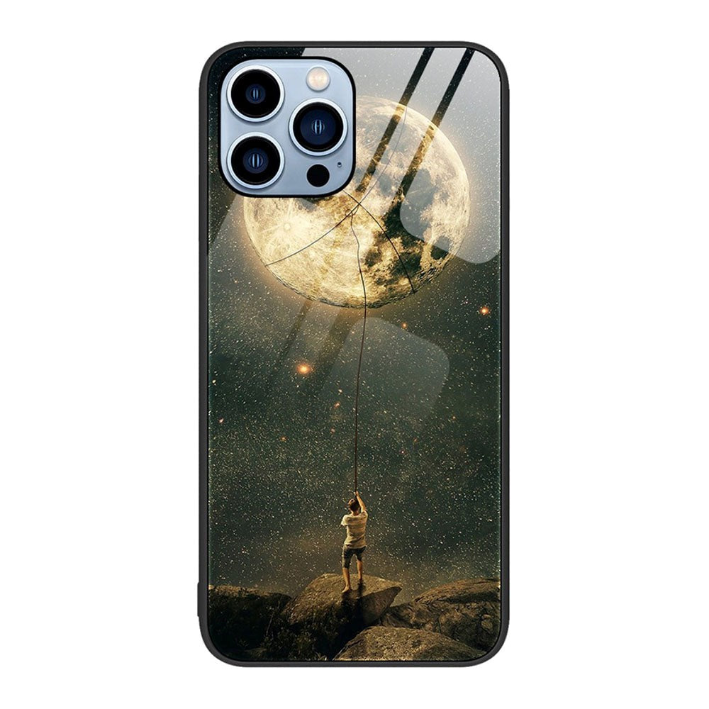 iPhone 14 Pro Bagside Cover m. Glasbagside - Moon Catcher
