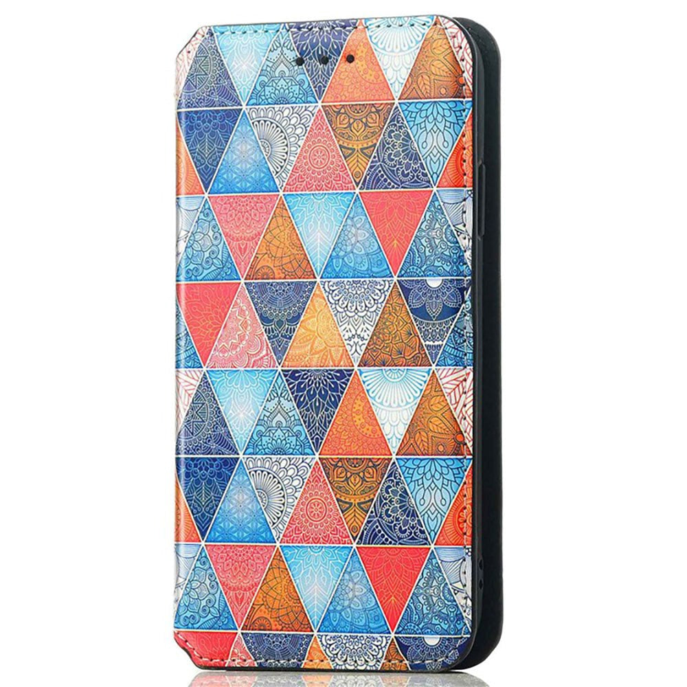 iPhone 14 Plus Mønster Leather Flip Cover m. Kortholder - Mandala