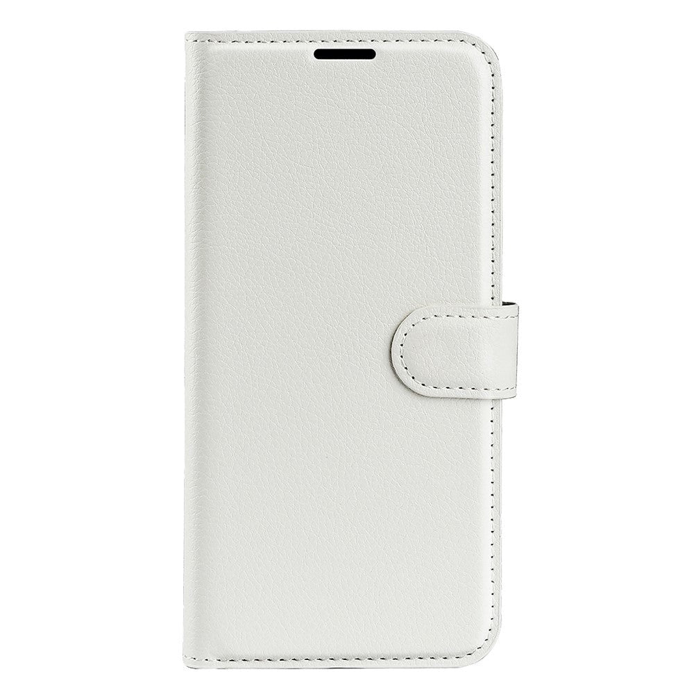 Xiaomi Poco F4 GT Litchi Leather Flip Cover m. Lommebok - Hvit