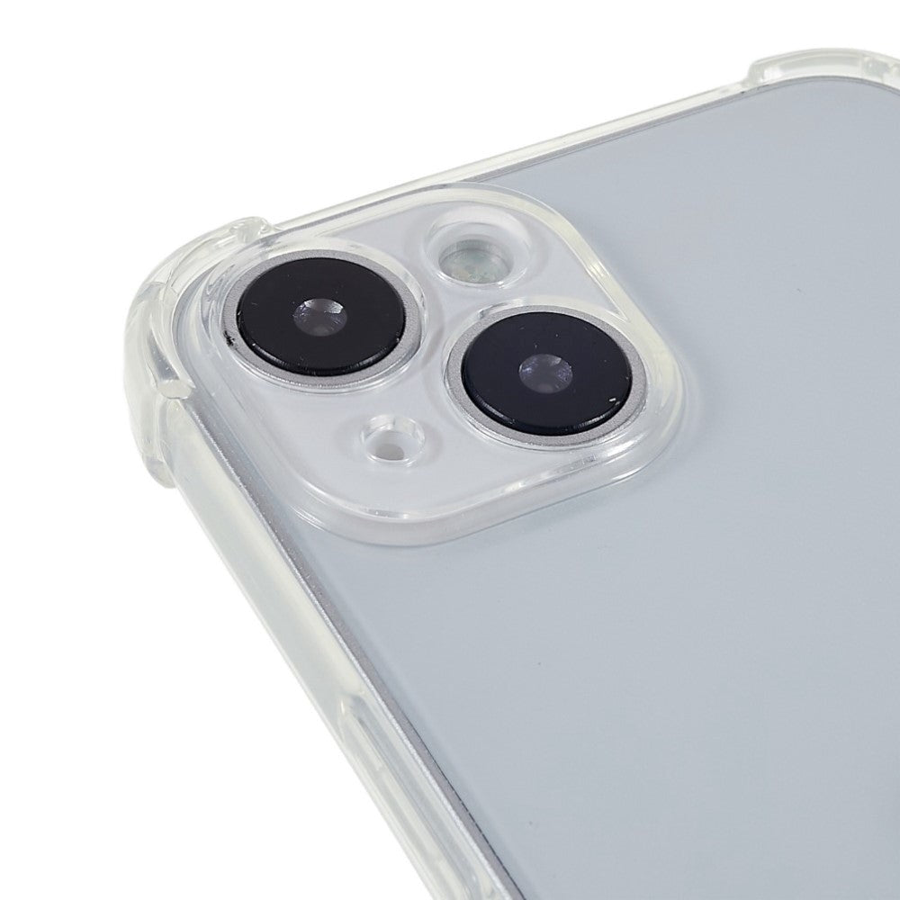 iPhone 14 fleksibelt plastdeksel m. Snor / stropp - Gjennomsiktig