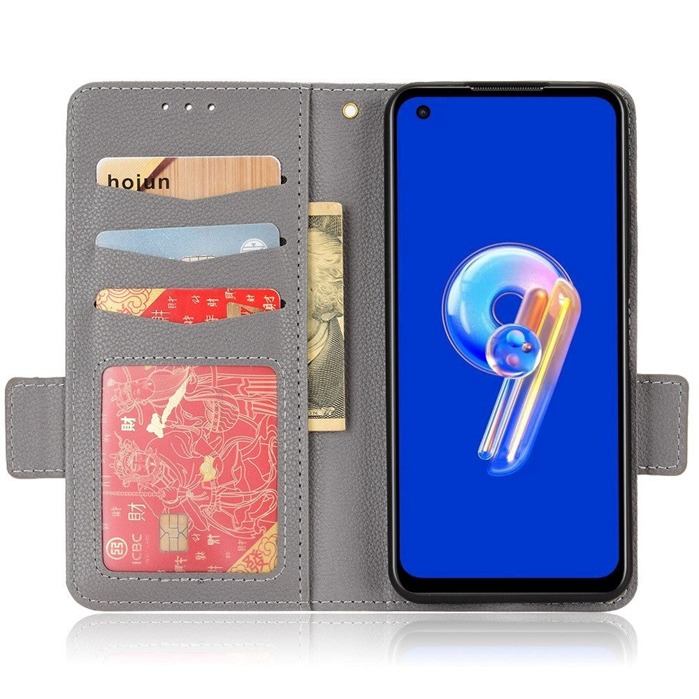 Asus Zenfone 10/9 Neutral Leather Flip Cover m. Lommebok - Grå