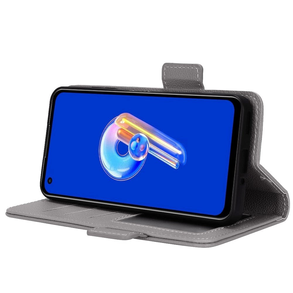 Asus Zenfone 10/9 Neutral Leather Flip Cover m. Lommebok - Grå