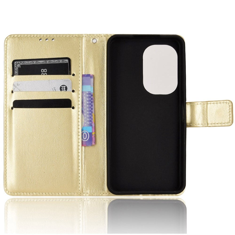 Asus Zenfone 10 / 9 Leather Flip Cover m. Lommebok og stativfunksjon - Gull