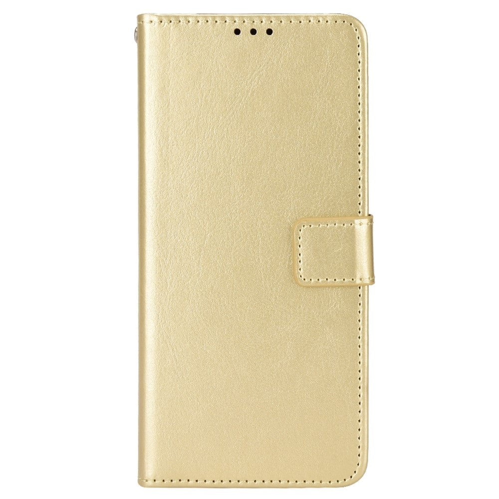Asus Zenfone 10 / 9 Leather Flip Cover m. Lommebok og stativfunksjon - Gull