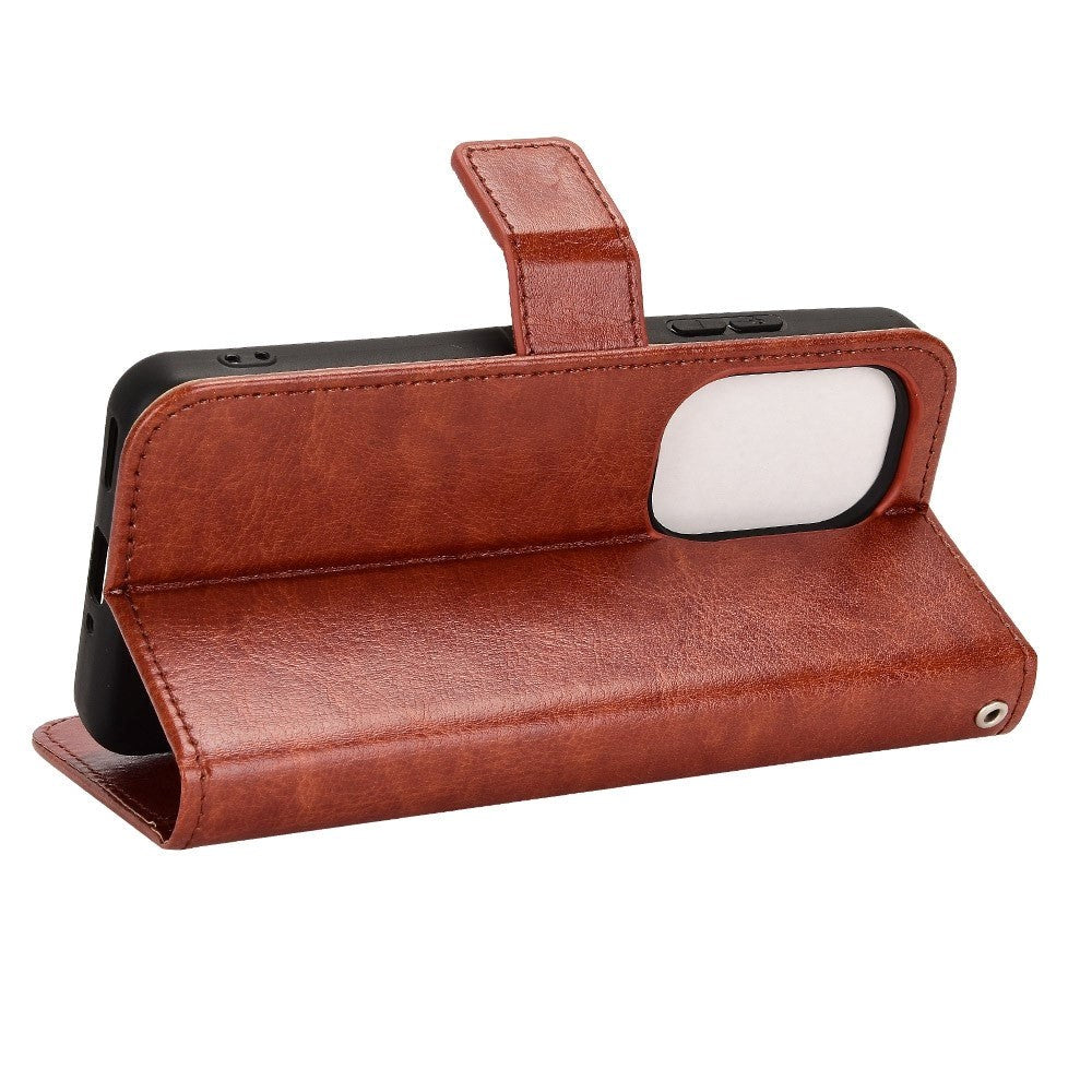 Asus Zenfone 10 / 9 Leather Flip Cover m. Lommebok og stativfunksjon - brun