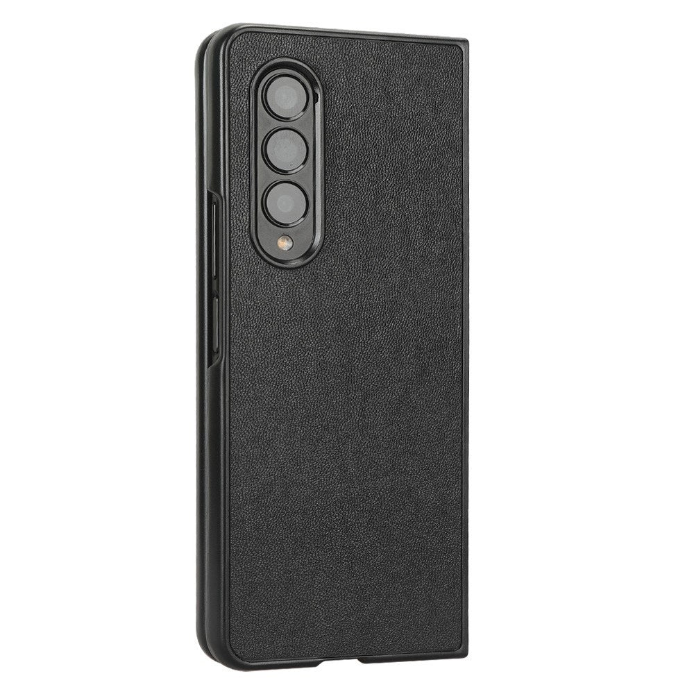 EIDERWOOD Samsung Galaxy Z Fold4 (5G) Kunstlæderbelagt Plastik Bagside Cover - Sort