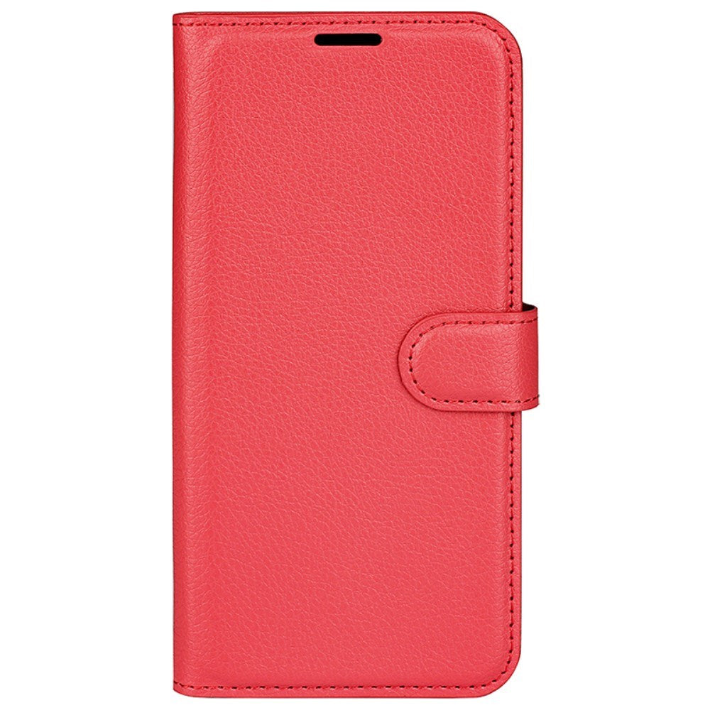 EIDERWOOD Motorola Edge 50 Ultra Litchi Leather Flip Cover m. Lommebok - Rød