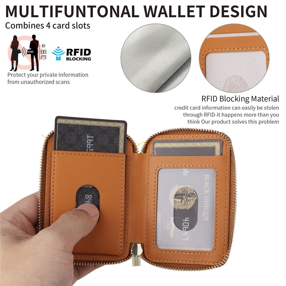 EIDERWOOD Magnetisk Kortholder med Lynlås & Rum - MagSafe Kompatibel - Brun