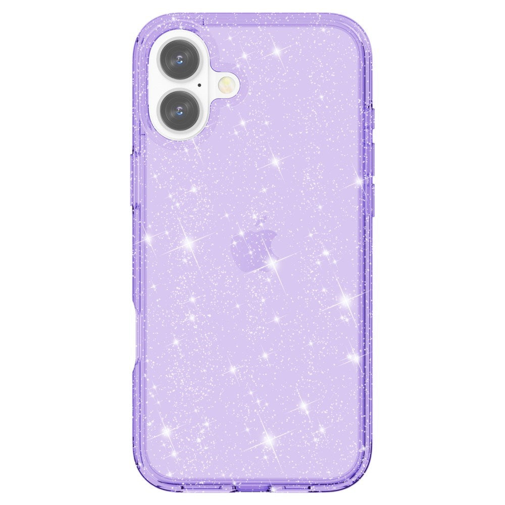 EIDERWOOD iPhone 16 Plus Hybrid Plastic Bakdeksel - Lilla Glitter