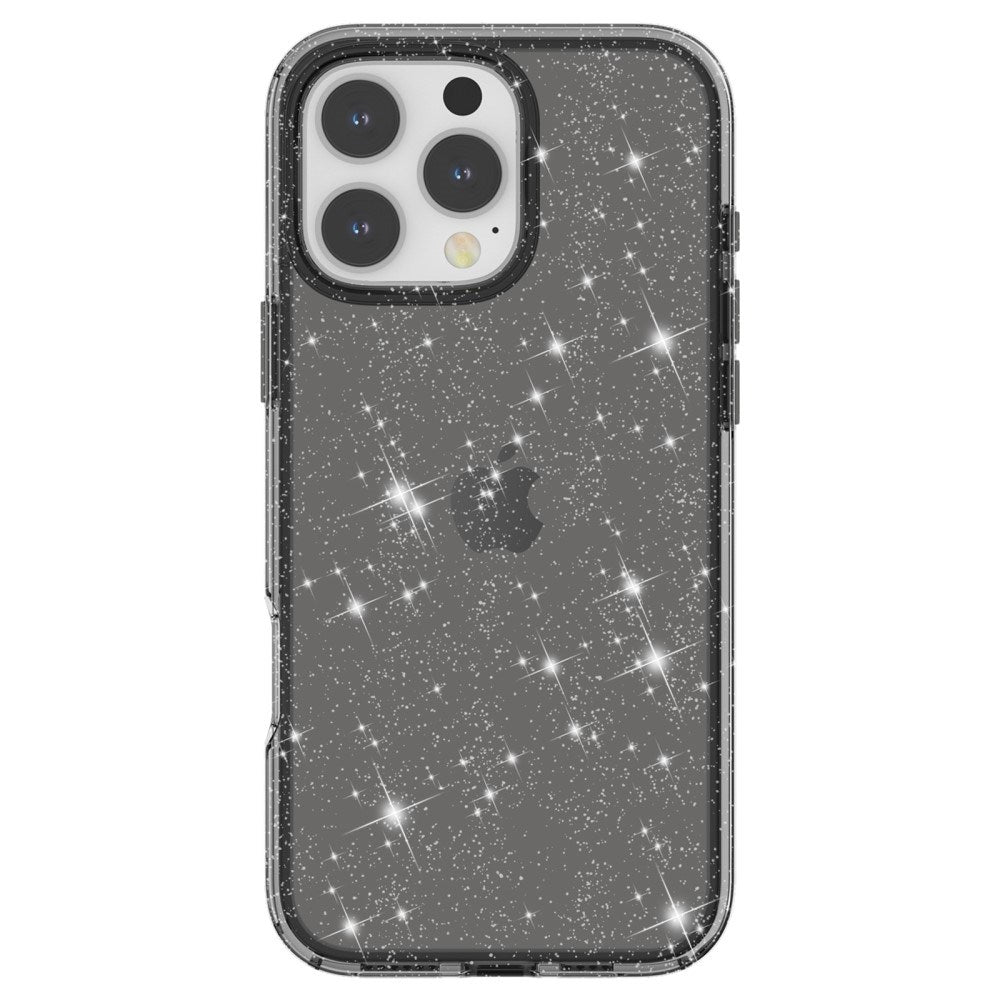 EIDERWOOD iPhone 16 Pro Hybrid Plastic Bakdeksel - Svart Glitter
