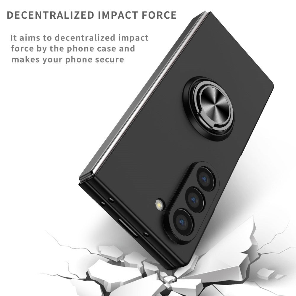 EIDERWOOD Samsung Galaxy Z Fold6 plastbakdeksel m. Magnetisk stativ - svart