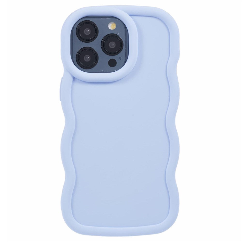 EIDERWOOD iPhone 14 Pro Fleksibelt Plastik Wavy Mobil Cover - Lilla