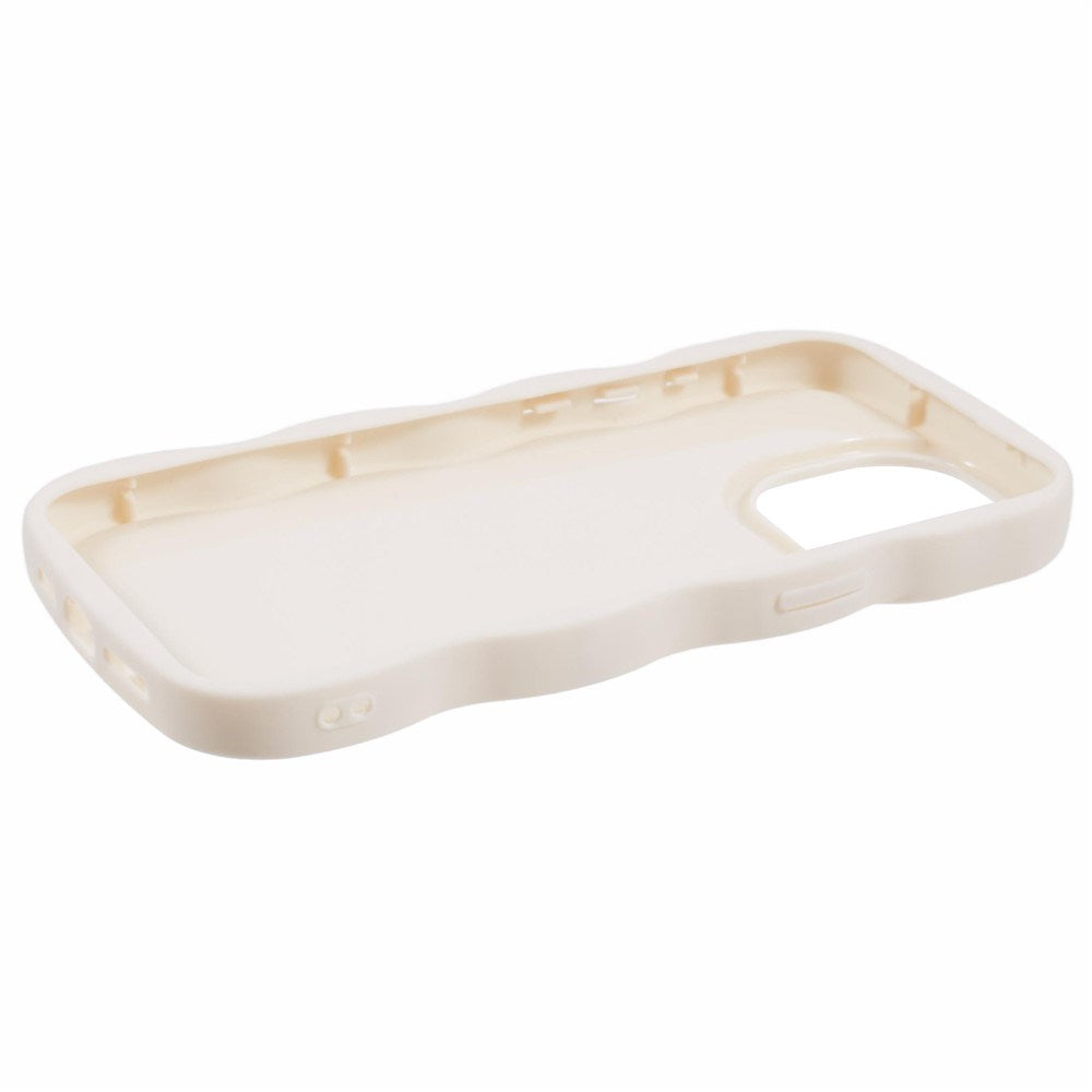 EIDERWOOD iPhone 12 Pro Max Fleksibelt Plastik Wavy Mobil Cover - Hvid