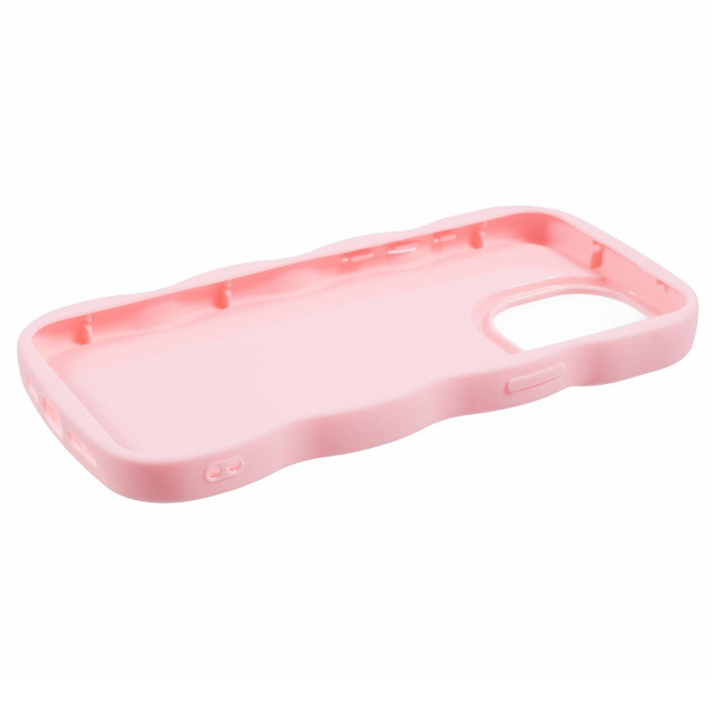 EIDERWOOD iPhone 12 Pro Max Fleksibelt Plastik Wavy Mobil Cover - Lyserød